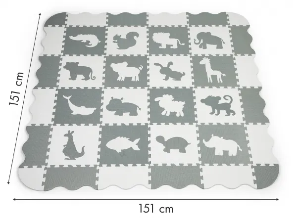 Penová podložka s plotom puzzle suchý bazén 36 kusov