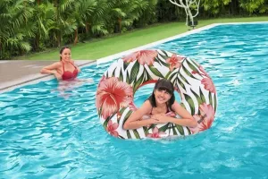 Kruh Bestway® 36237, Tropical Palms, detský, nafukovací, koleso do vody, 119 cm