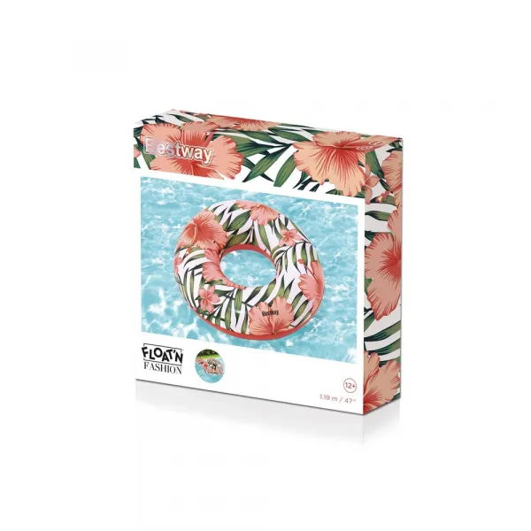 Kruh Bestway® 36237, Tropical Palms, detský, nafukovací, koleso do vody, 119 cm