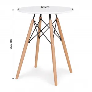 Wellhox Moderný stôl do jedálne, obývačky, kuchyne 60 cm