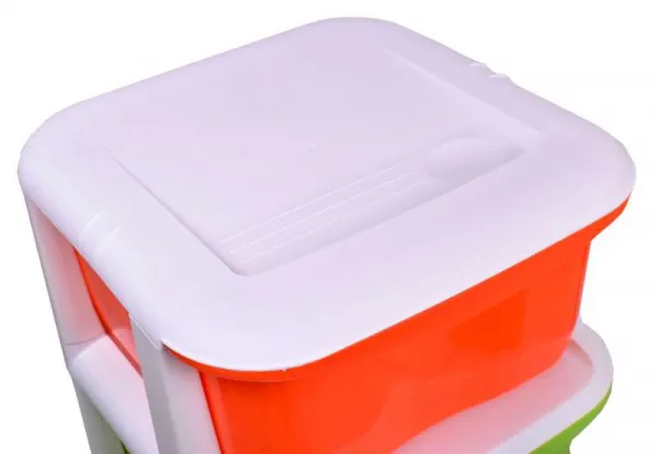 Box na hračky 5 zásuviek na kolieskach