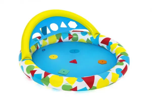 Bazénik Bestway® 52378, Splash & Learn, detský, nafukovací, s vkladaním tvarov,120x117x46 cm