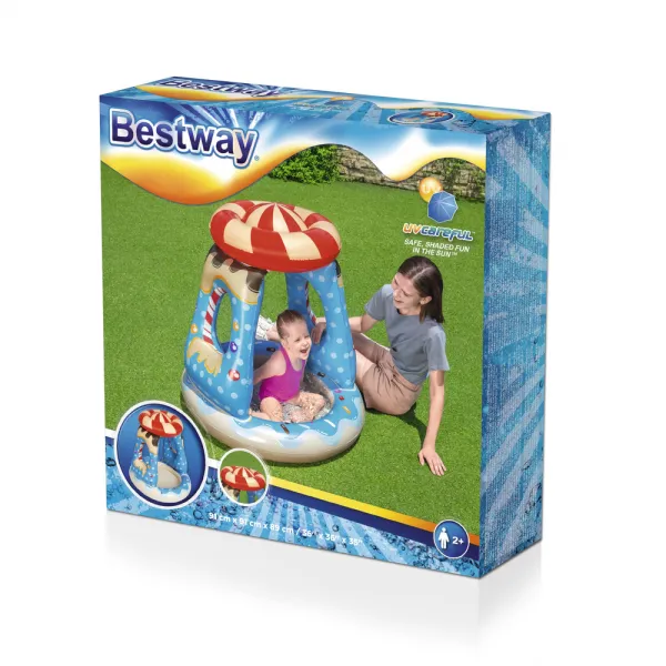 Bazénik Bestway® 52270, Candyville, detský, nafukovací, so strieškou, 91x91x89 cm