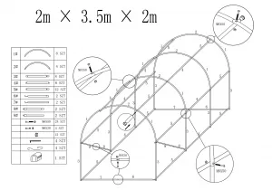 Fóliový tunel - záhradný skleník AUREA 2x3,5 m