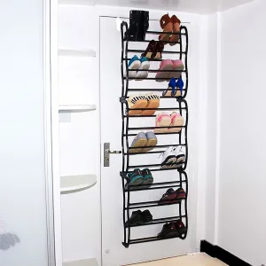 Organizér na topánky zavesený na dverách - rebrík na topánky