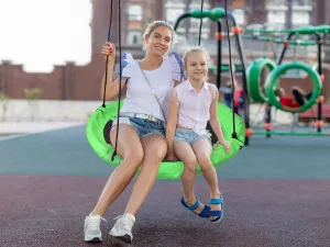 Záhradná hojdačka Čapie hniezdo ROMEK zelená 100 cm