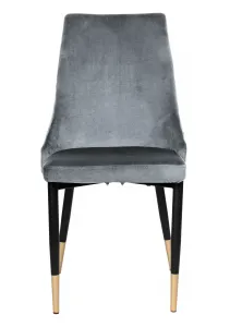 Čalúnené kreslo Vermont Velvet v grafitovej farbe