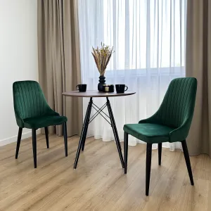 Tmavozelené zamatové kreslo LORIENT VELVET