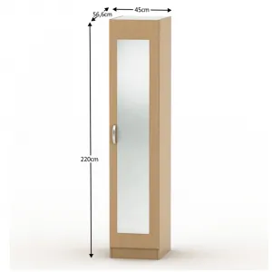 Skriňa so zrkadlom, buk, BETTY 2 BE02-005-00