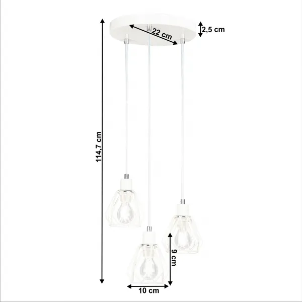 Závesná lampa OKIRA TYP 1 Tempo Kondela Biela