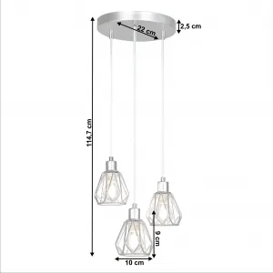 Závesná lampa OKIRA TYP 1 Tempo Kondela Strieborná