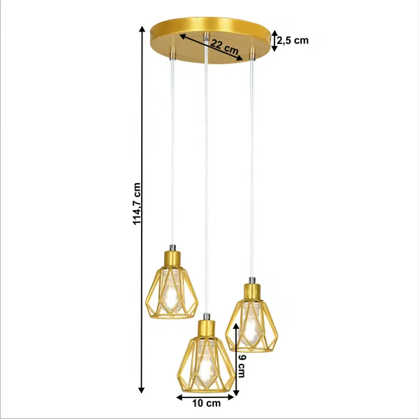 Závesná lampa OKIRA TYP 1 Tempo Kondela Zlatá