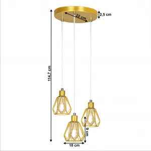 Závesná lampa OKIRA TYP 1 Tempo Kondela Zlatá