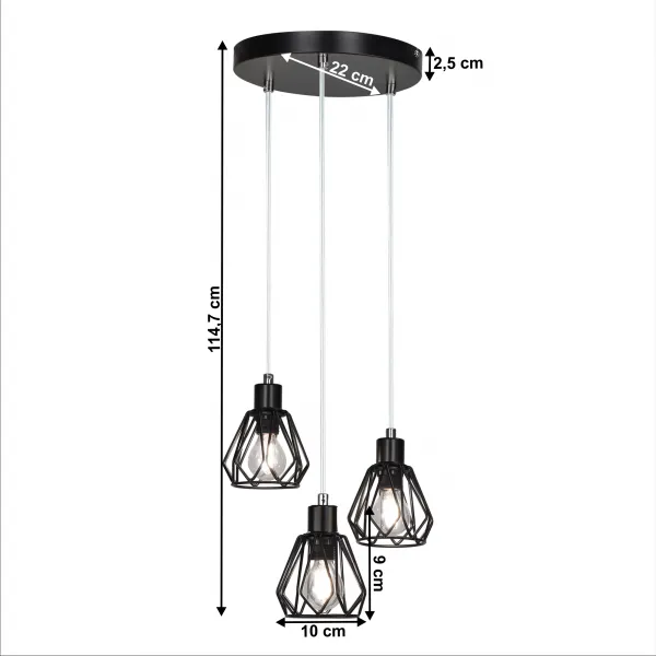Závesná lampa OKIRA TYP 1 Tempo Kondela Čierna