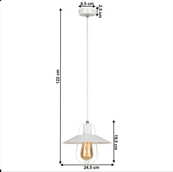 Závesná lampa TINAN Tempo Kondela Biela