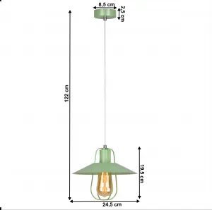 Závesná lampa TINAN Tempo Kondela Zelená