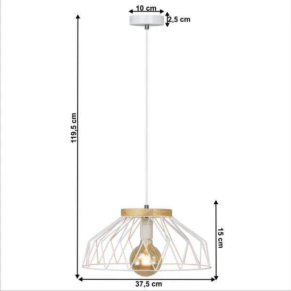 Závesná lampa TREX TYP 2 Tempo Kondela Biela