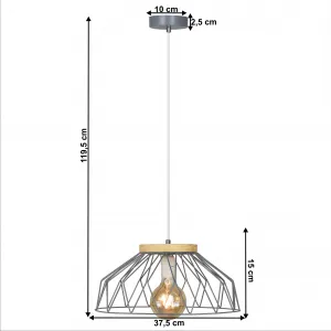 Závesná lampa TREX TYP 2 Tempo Kondela Sivá