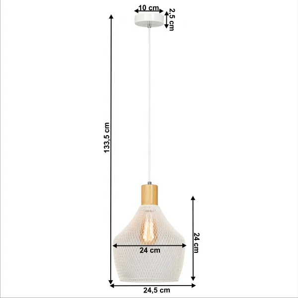 Závesná lampa KOLEN Tempo Kondela Biela