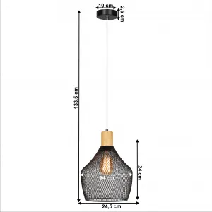 Závesná lampa KOLEN Tempo Kondela Čierna
