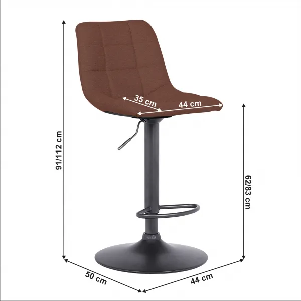 Barová stolička LAHELA Tempo Kondela Hnedá