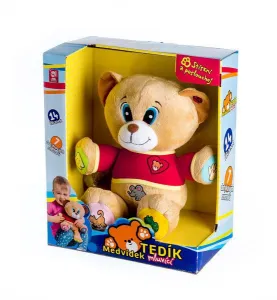 Teddies Medvěd Tedík mluvící plyš 30cm na baterie 25x30cm v krabici