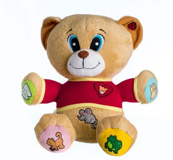 Teddies Medvěd Tedík mluvící plyš 30cm na baterie 25x30cm v krabici