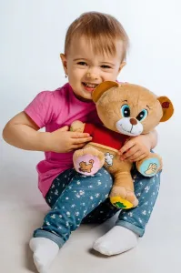 Teddies Medvěd Tedík mluvící plyš 30cm na baterie 25x30cm v krabici
