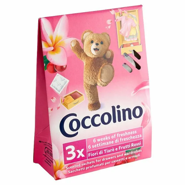 Coccolino Fiori di Tiarè e Frutti vonné vrecúška do šatníka 3 ks