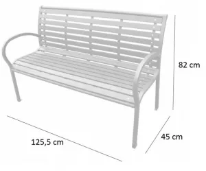 Garden Line Zahradní lavička CIEM tmavě hnědá