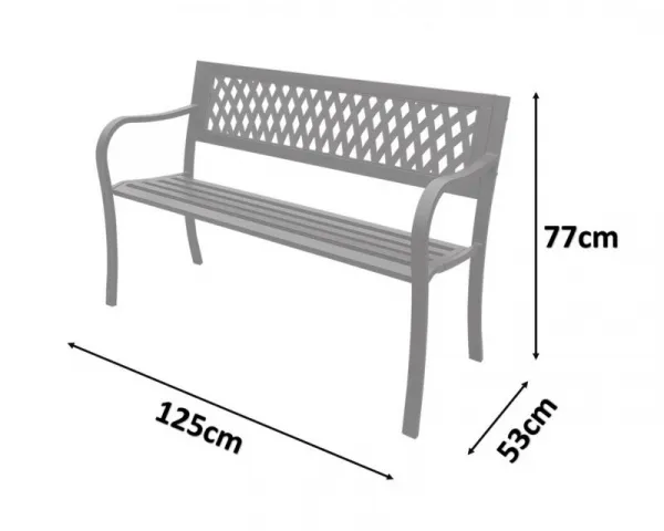 Čiernazáhradnálavička125x53x77cm