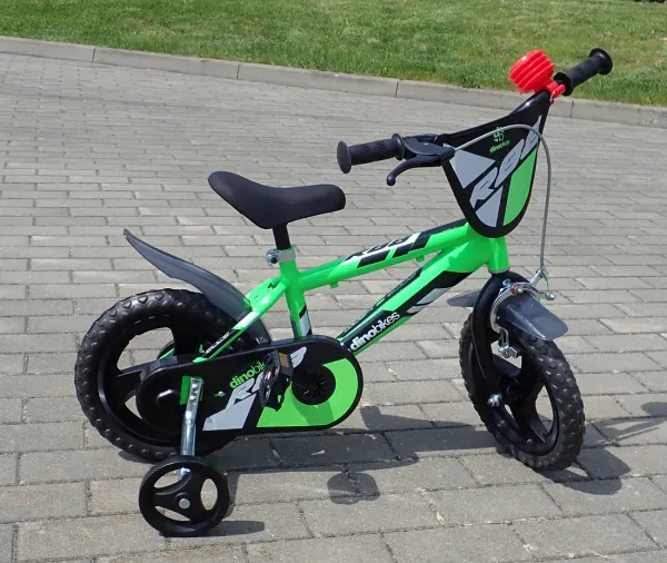 Detský bicykel Dino Bikes 412UL zelené 12" chlapčenské