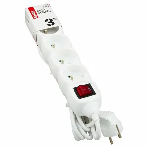 Predlžovací kábel Emos P1513 3m 5 zásuviek biely