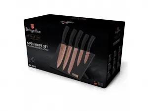 Berlinger Haus 6-dielna sada nožov s magnetickým stojanom Rosegold Metallic Line 