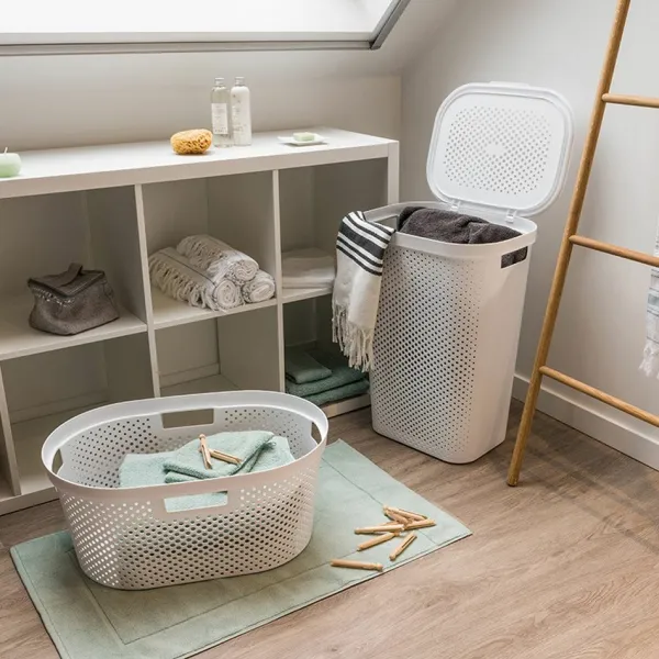 CURVER 41084 Kôš na špinavú bielizeň s vekom 59L kôš na bielizeň - biely