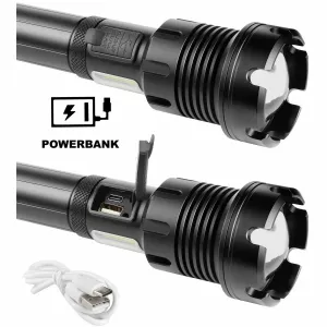 Retlux RLP 401 Taktické ručné nabíjacie LED svietidlo, dosvit 800 m, výdrž 15 hodín