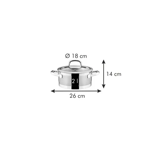 TESCOMA Kastról PRESIDENT s pokrievkou ø 18 cm, 2.0 l 