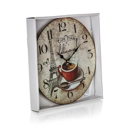Nástenné hodiny Cafe Paris, pr. 34 cm