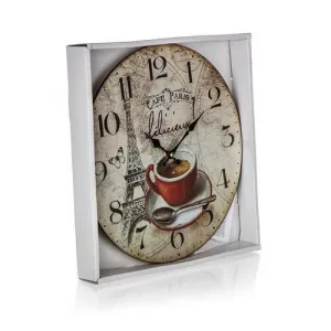 Nástenné hodiny Cafe Paris, pr. 34 cm