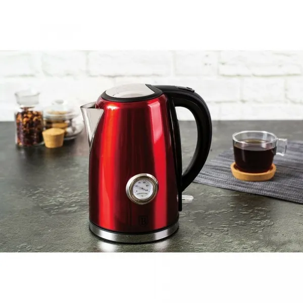 Berlinger Haus Rýchlovarná kanvica s temostatom Burgundy Metallic Line, 1,7 l 
