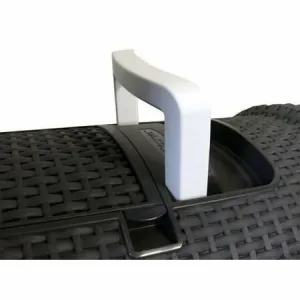 Curver WC kočka kryté domek Rattan 39x39x51cm antracit