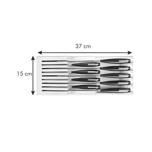 TESCOMA zásobník na nože FlexiSPACE 370 x 148 mm, pre 9 nožov