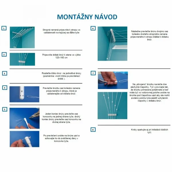 Stropný sušiak na bielizeň Ideal 5 tyčí, 100 cm 