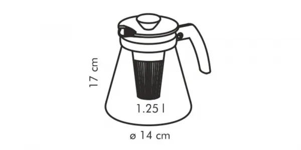 Kanvica TEO s vylúhovacími sitkami, Tescoma 1,25 l