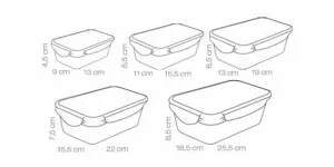 Dóza FRESHBOX 5 ks, obdĺžniková