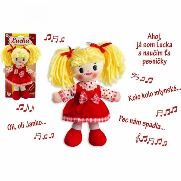 Teddies Handrová bábika Lucka, 30 cm, slovensky spievajúca 