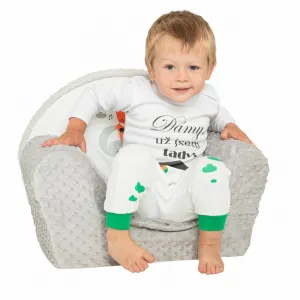 Detské kreslo z Minky New Baby Líška sivé