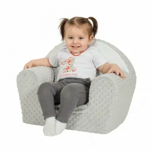 Detské kreslo z Minky New Baby Líška sivé