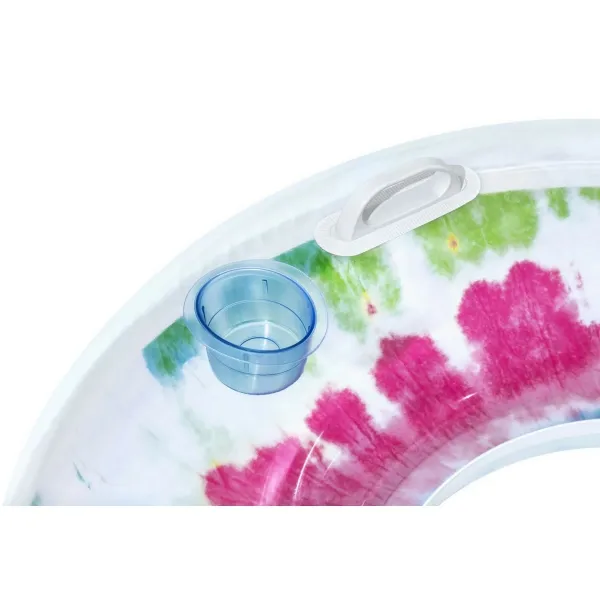 Bestway Nafukovacie kreslo s úchytmi Tie Dye, 118 x 117 cm