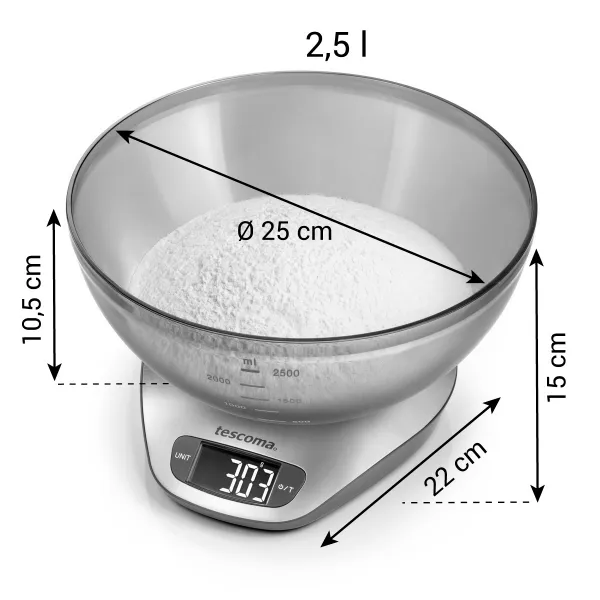 Tescoma Digitálna kuchynská váha s misou GrandCHEF 5,0 kg
